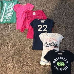 Hollister and Aeropostale shirts xs sm